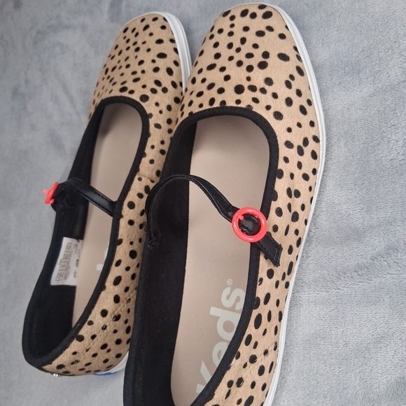 Keds Flats Womens Mary Jane Cow Tan Leather Square Toe Adjustable Buckle 8.5 M - Picture 2 of 15